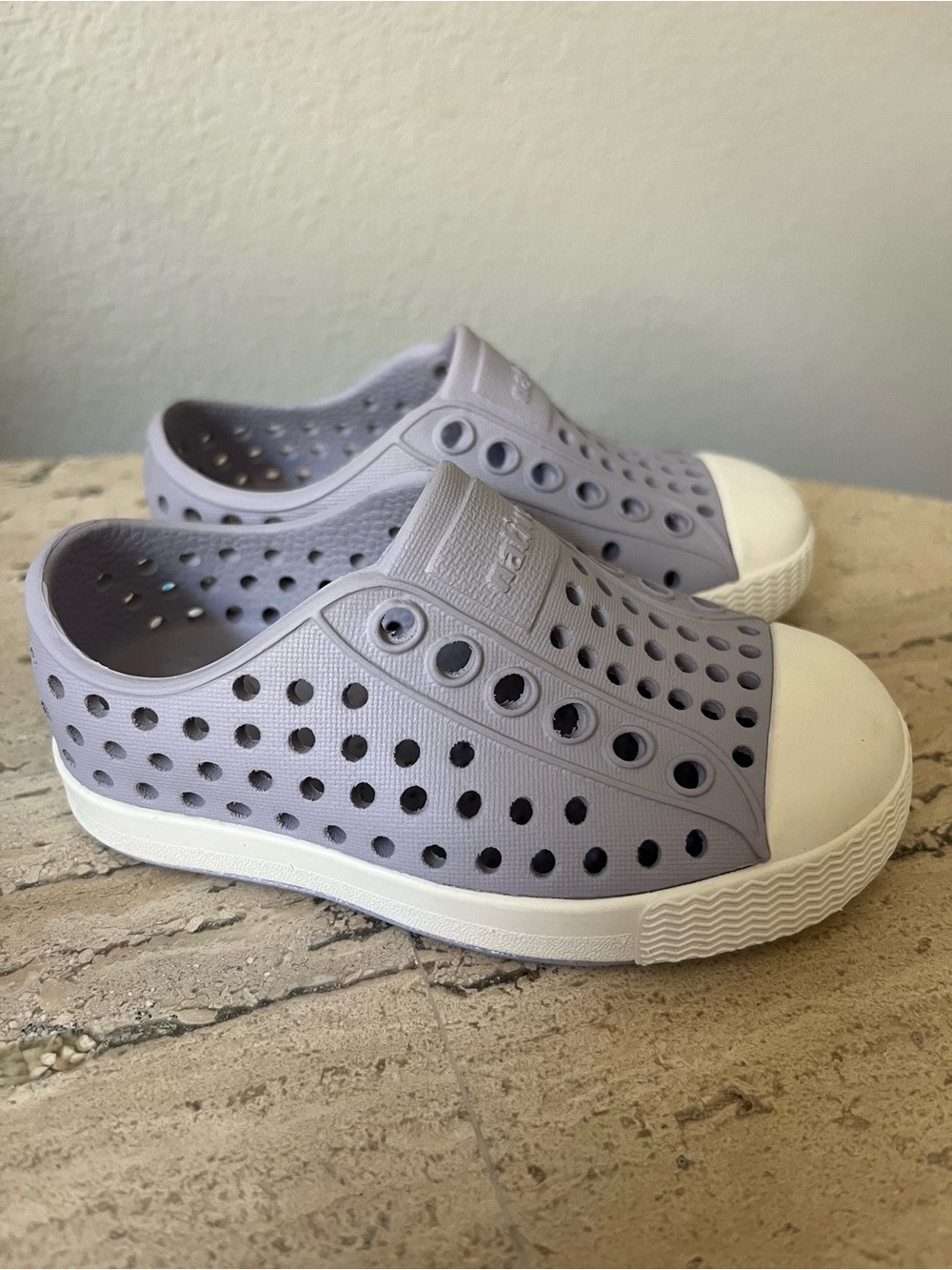 Native Baby Jefferson Slip-On Sneakers in Lavender, Size C4, Worn Once 💜